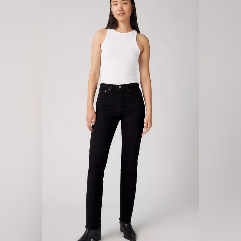Levi's Black Wedgie Straight Jeans